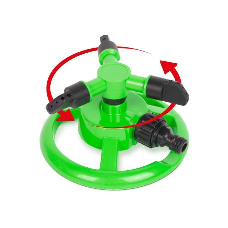 Aspersor rotativ cu trei capete - 360 ° - unghi reglabil, plastic