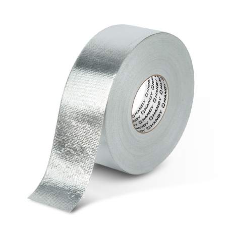 Bandă Adezivă din Aluminiu Armată cu Fibra de Sticlă – 50 m x 50 mm, 150-170 microni, Lângă-rezistentă