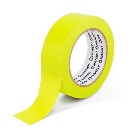 Bandă de Mascare Auto pe Bază de Apă – 50 m x 24 mm, Galben-Verde, Termorezistentă 120°C