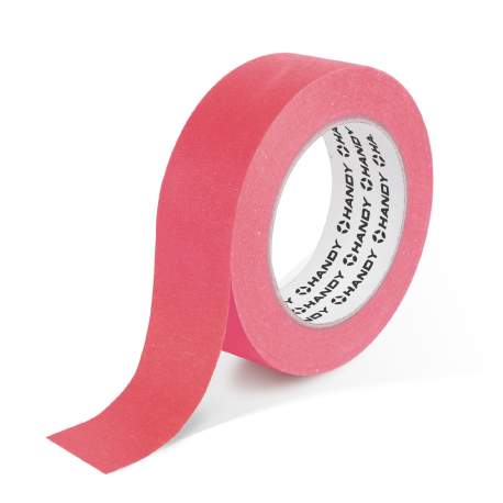 Bandă de Mascare Washi pe Bază de Apă – 50 m x 24 mm, Roz, Rezistent UV 28 zile