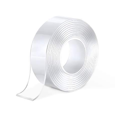 Bandă Nano Autoadezivă Două Fețe Extra Puternică – 300 x 3 x 0,2 cm, Transparentă, Reutilizabilă