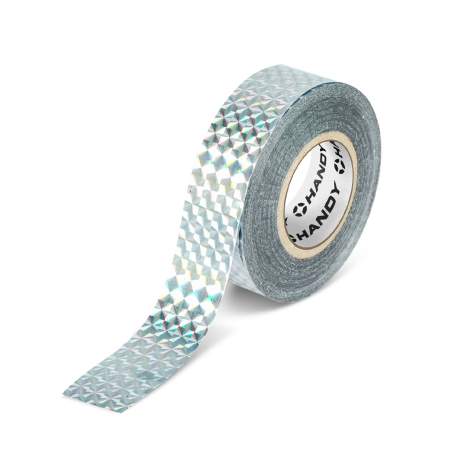 Bandă Repelentă pentru Păsări – 30 m x 24 mm, Folie Irizantă Argintie