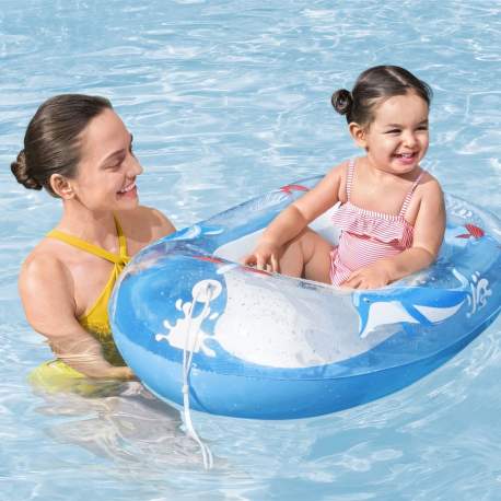 Barcă gonflabilă - 102 x 69 cm - albastră - delfin