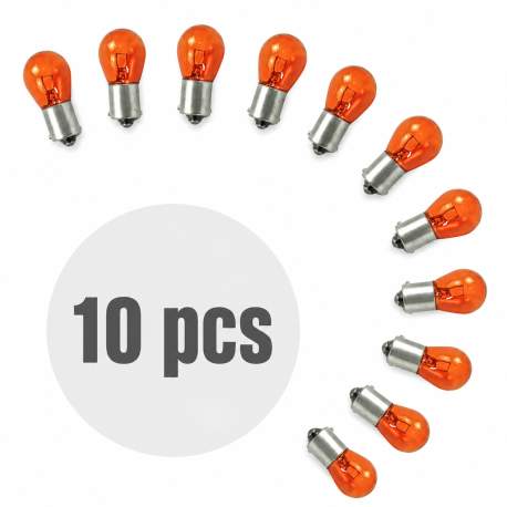Bec auto Portocaliu PY21W- BAU15s 12V 21W - set de 10 - CARGUARD