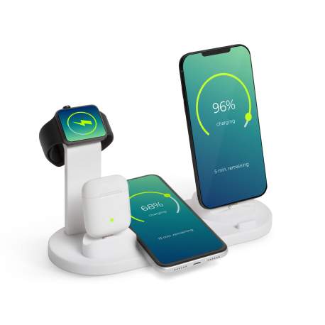 Bewello - Staţie de încărcare fără fir pentru telefoane mobile, ceasuri, căşti