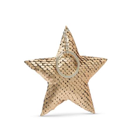 Breloc glitter - model stea - 8 culori