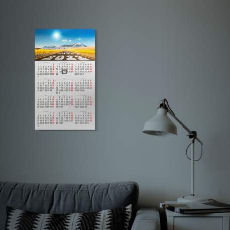 Calendar de perete cu LED - 2 x AA, 50 x 30 cm
