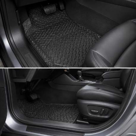Covorașe auto universale ajustabile Carguard – 68 x 44 cm / 44 x 34 cm PVC – negru