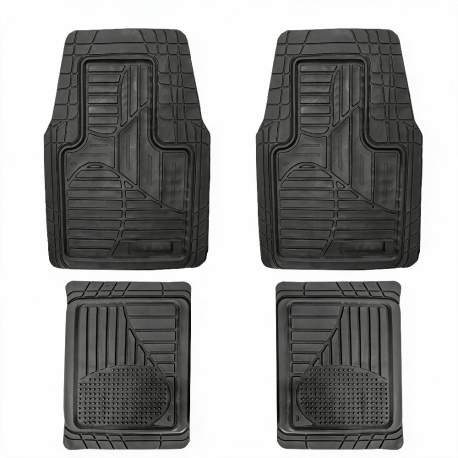 Covorașe auto universale ajustabile groase și aderente Carguard – 72 x 47 cm / 71 x 43,5 cm PVC – negru