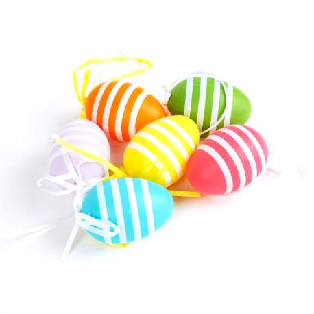 Decor de Paște - set ouă - 6 tipuri - 6 x 4 cm - 6 buc/pachet