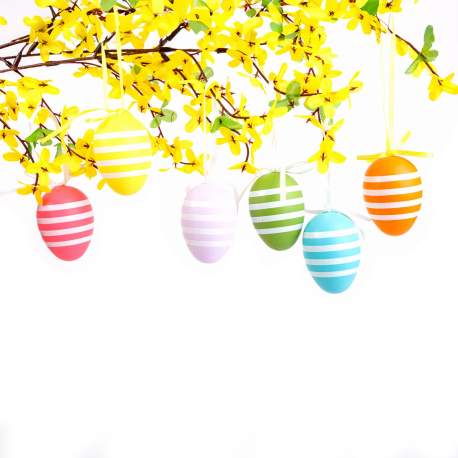 Decor de Paște - set ouă - 6 tipuri - 6 x 4 cm - 6 buc/pachet