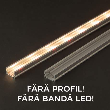 Ecran transparent pt. profil LED, 41014T1, 1m