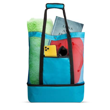 Geanta albastră de plajă - cu compartiment termic - Family Pound