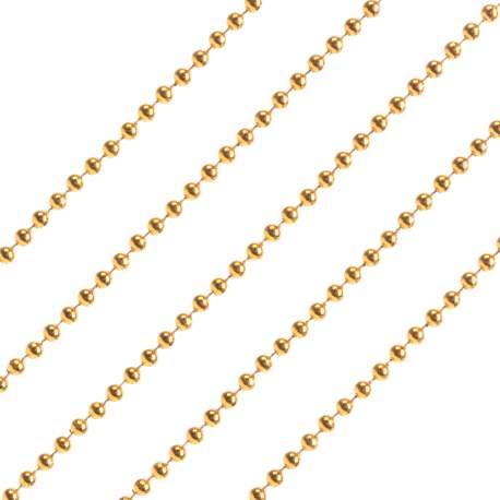 Ghirlandă decorată cu mărgele aurii - 2 m