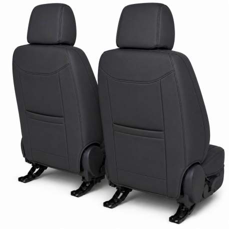 Huse auto premium 5 locuri Carguard Deluxe piele ecologică perforată - negru
