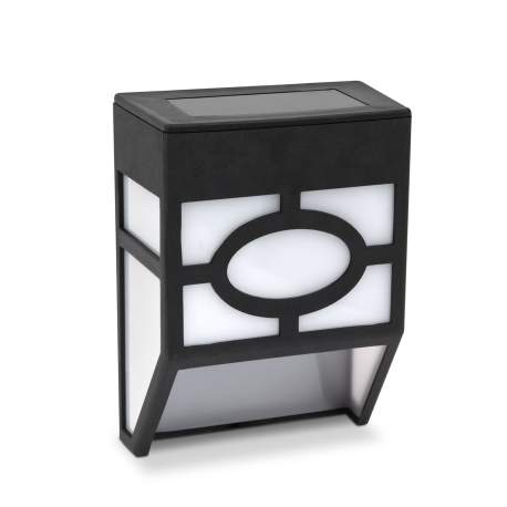 Lampa solara de perete - mat plastic, negru - 12 x 8 x 5 cm