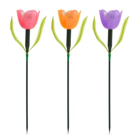 Lampă solară LED, model lalea, 44 cm