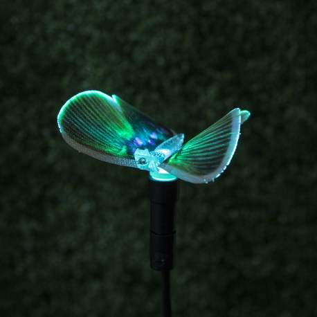 Lampa  solara  LED model fluture, culoare alternanta