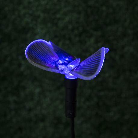Lampa  solara  LED model fluture, culoare alternanta