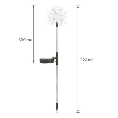 Lampă solară LED - model „Fulg de zăpadă”
