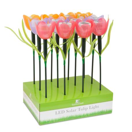 Lampă solară LED, model lalea, 44 cm