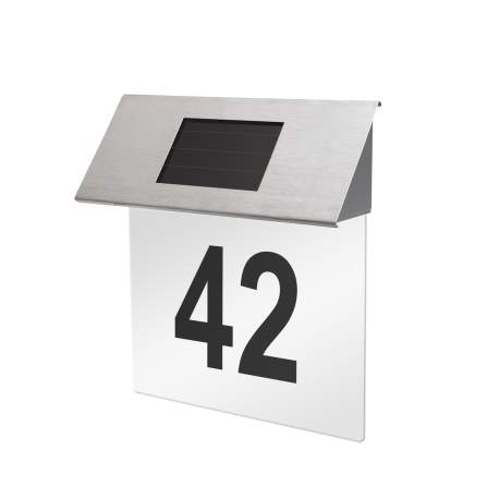 Numar de casa solar, cu iluminare LED