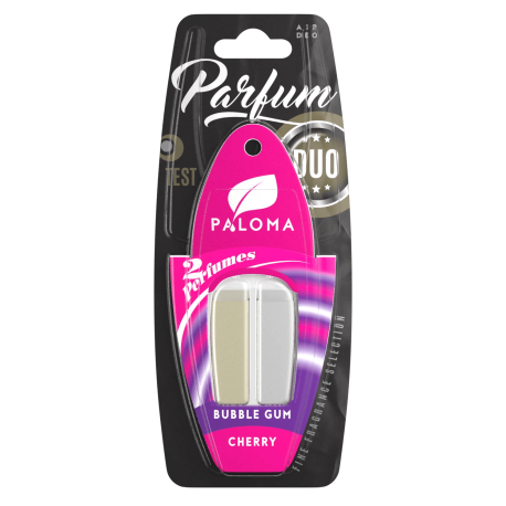 Odorizant auto Paloma Parfum DUO Cherry/Bubble Gum 2x3ml
