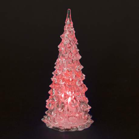 Pom de Craciun LED, acril, 18 cm