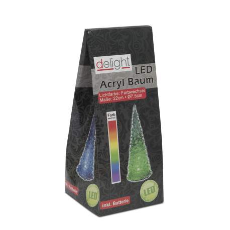 Pom de Craciun LED, acril, 22 cm