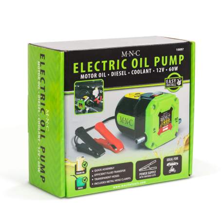 Pompă electrică transfer ulei/motorină/antigel Carguard 12V – 60W – furtunuri transparente