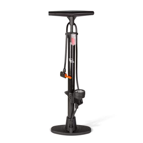 Pompă manuală pentru biciclete și atelier – 38 × 500 mm – negru – max 160 PSI