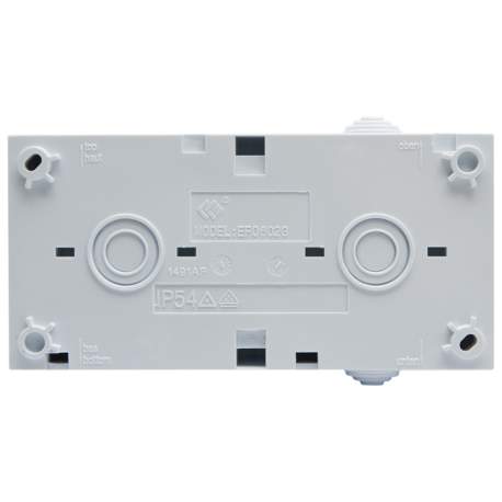 Priza dubla, cu capac, cu protectie si siguranta copii, montaj aparent, pt. exterior IP54 230V~ 50Hz 16A