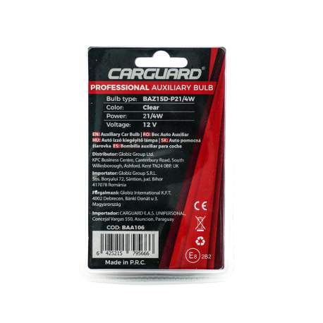 Set 2 becuri auto P21/4W - CARGUARD