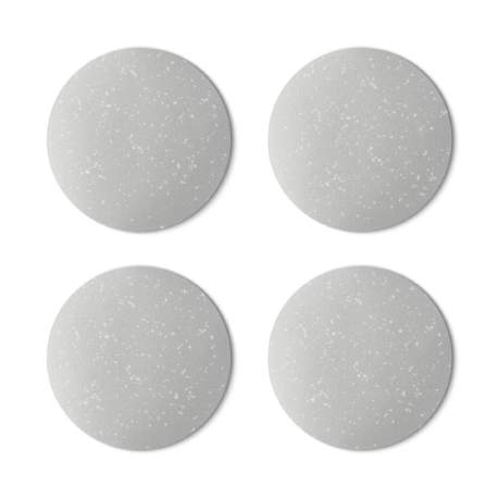 Set 4 stickere antiderapante pentru cadă/duș – model pietricele alb – Ø 19 cm