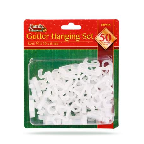 Set agațat jgheab - transparent - 50 buc/pachet