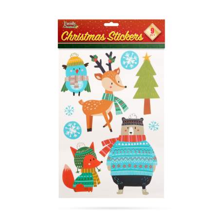 Set de autocolante gigant, de Crăciun - 34,7 x 24,3 cm