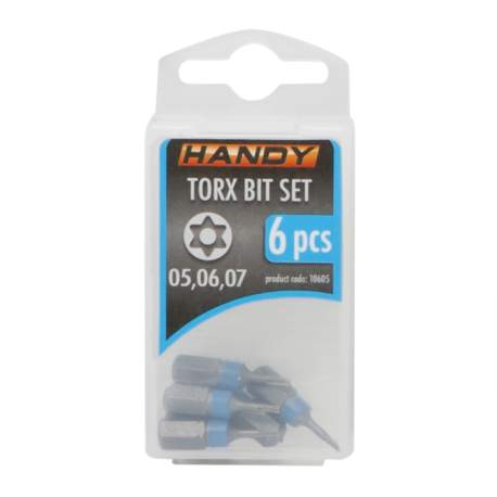 Set bit TORX, 6 piese in cutie de stocare