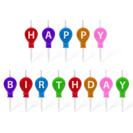 Set lumanari pt. tort „Happy Birthday” – 13 piese/pachet
