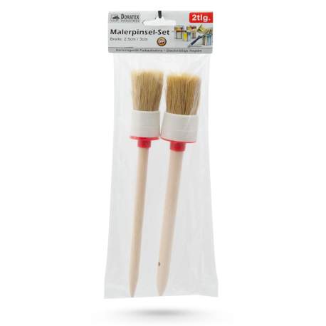 Set pensule, model rotund - mâner lemn - 2 buc./pachet