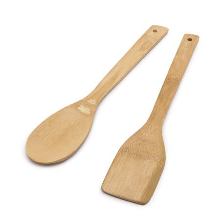 Set ustensile de bucatarie din lemn de bambus