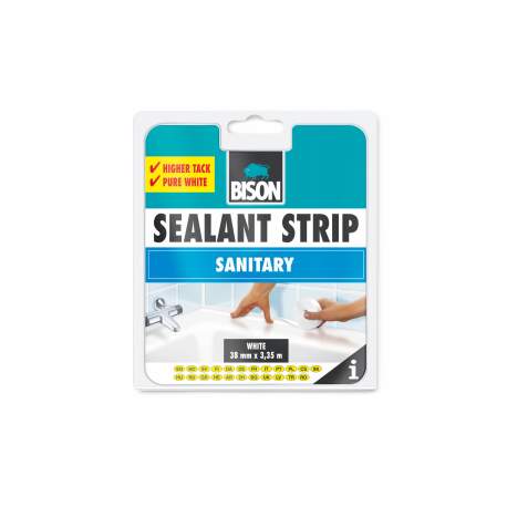 Banda de silicon pentru uz în instalații sanitare - albă - 22 mm x 3,35 m