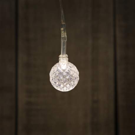 Sir luminos 10 LED-uri, cu baterie, model Cristal