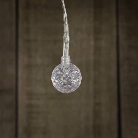 Sir luminos 10 LED-uri, cu baterie, model Cristal