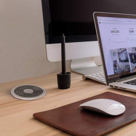 Statie de incarcare fara fir, incorporabil - negru - max 3 A