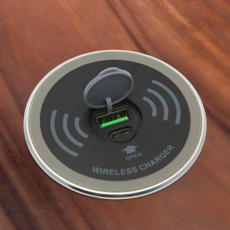 Statie de incarcare fara fir, incorporabil - negru - max 3 A