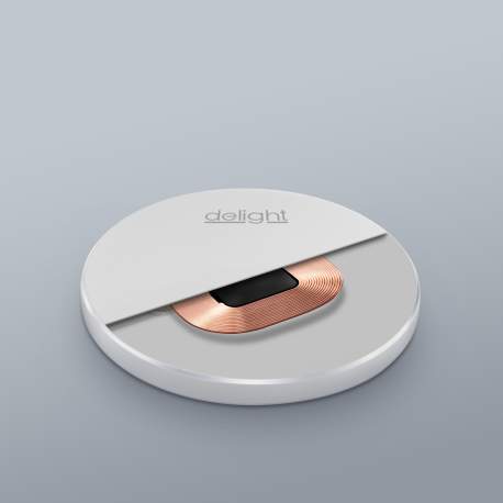 Statie de incarcare fara fir - super-slim - alb - 1,5 A