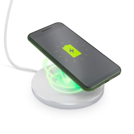 Statie de incarcare fara fir - super-slim - alb - 1,5 A