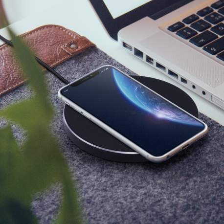 Statie de incarcare fara fir, super-slim - Negru - 1,5 A