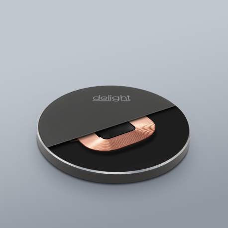 Statie de incarcare fara fir, super-slim - Negru - 1,5 A