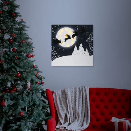 Tablou de Crăciun cu LED - 30 x 30 cm